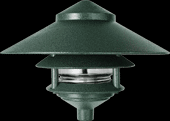  LL323VG - Landscape, 1220 lumens, Lawn Light 3 Tier 10 Inches Top 75W, Max Verde Green