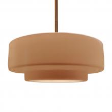  CER-6545-ADOB-BRSS-RIGID - Large Tier 1-Light Pendant