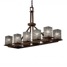  WGL-8650-15-GRCB-NCKL-LED10-7000 - Montana 10-Light Rectangular Ring LED Chandelier