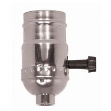  80/1098 - 3-Way (2 Circuit) Turn Knob Socket With Removable Knob; 1/8 IPS; Aluminum; Nickel Finish; 250W;