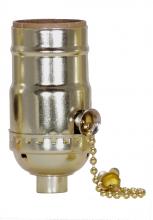  80/1188 - On-Off Pull Chain Socket; 1/8 IPS; Aluminum; Brite Gilt Finish; 660W; 250V; With Set Screw