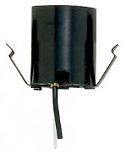  80/1645 - Snap-In Socket For 3-1/4"- 4" Holders; 12" AWM B/W Leads 125C; 1-1/2" Height;