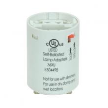  80/1712 - Smooth Phenolic Electronic Self-Ballasted CFL Lampholder; 120V, 60Hz, 0.23A; 18W G24q-2 And GX24q-2;