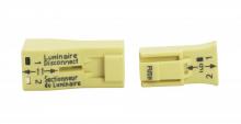  80/2010 - Yellow (small) 2 Piece Snap Together Connector for Solid or Tinned Tip Wire