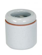  80/2243 - 2 Piece Keyless Porcelain Socket With Fiber And 1/8 IP Slip Hole; Unglazed; 660W; 250V