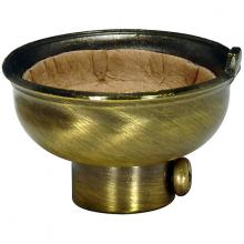  80/2245 - 3 Piece Solid Brass Cap With Paper Liner; Antique Brass Finish; 1/4 IP With Set Screw
