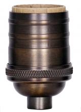  80/2326 - Short Keyless Socket; 1/8 IPS; 4 Piece Stamped Solid Brass; Dark Antique Brass Finish; 660W; 250V