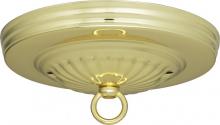  90/052 - Ribbed Canopy Kit; Brass Finish; 5" Diameter; 7/16" Center Hole; 2-8/32 Bar Holes; Includes