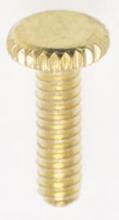  90/1154 - Steel Knurled Head Thumb Screw; 6/32; 1/2" Length; Brass Plated Finish