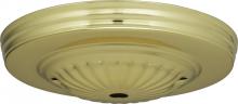  90/1674 - Ribbed Canopy; Canopy Only; Brass Finish; 5" Diameter; 7/16" Center Hole; 2 -8/32 Bar Holes