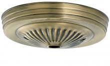  90/1675 - Ribbed Canopy; Canopy Only; Antique Brass Finish; 5" Diameter; 7/16" Center Hole; 2 -8/32