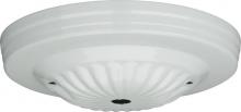  90/1680 - Ribbed Canopy; Canopy Only; White Finish; 5" Diameter; 7/16" Center Hole; 2 -8/32 Bar Holes