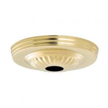  90/1682 - Ribbed Canopy; Canopy Only; Brass Finish; 5" Diameter; 1-1/16" Center Hole