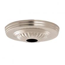  90/1684 - Ribbed Canopy; Canopy Only; Chrome Finish; 5" Diameter; 1-1/16" Center Hole