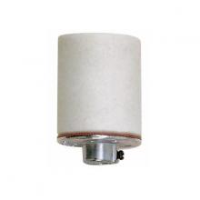  90/1707 - Keyless 3 Terminal Grounded Porcelain Socket With Metal Cap; 1/8 IPS Metal Cap; Glazed; 660W; 250V