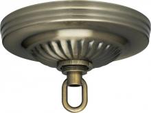  90/193 - Ribbed Canopy Kit; Antique Brass Finish; 5" Diameter; 1-1/16" Center Hole; Includes