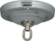  90/196 - Ribbed Canopy Kit; Chrome Finish; 5" Diameter; 1-1/16" Center Hole; Includes Hardware; 25lbs