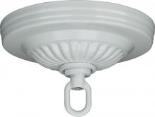  90/197 - Ribbed Canopy Kit; White Finish; 5" Diameter; 1-1/16" Center Hole; Includes Hardware; 25lbs