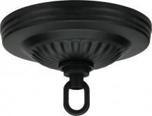  90/198 - Ribbed Canopy Kit; Black Finish; 5" Diameter; 1-1/16" Center Hole; Includes Hardware; 25lbs