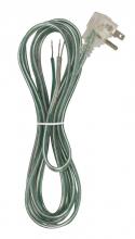  90/2436 - Flat Plug Cord Set 18/3 SPT-2-105C Molded Plug - Tinned Tips - 3/4" Strip with 3" Slit No