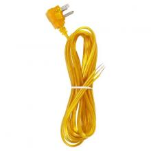  90/2437 - Flat Plug Cord Set 18/3 SPT-2-105C Molded Plug - Tinned Tips - 3/4" Strip with 3" Slit No