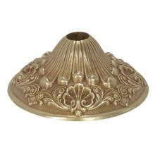  90/2480 - Cast Brass Canopy; French Gold Finish; 6-1/2" Diameter; 1-1/16" Center Hole; 2-1/2"