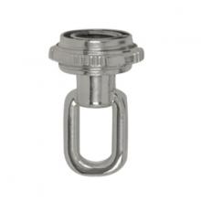  90/2494 - 1/4 IP Matching Screw Collar Loop With Ring; 25lbs Max; Brushed Nickel Finish