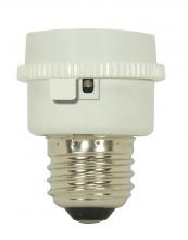 90/2610 - Medium To GU24 Adapter; White Finish; E26-GU24 With Photocell; 1-1/8" Overall Extension;