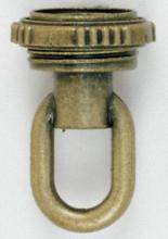  90/336 - 1/4 IP Matching Screw Collar Loop With Ring; 25lbs Max; Antique Brass Finish
