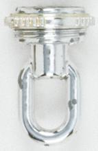  90/337 - 1/4 IP Matching Screw Collar Loop With Ring; 25lbs Max; Chrome Finish