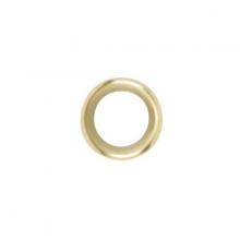  90/358 - Steel Check Ring; Curled Edge; 1/4 IP Slip; Brass Plated Finish; 3/4" Diameter