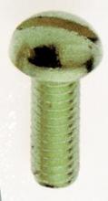  90/797 - Steel Round Head Slotted Machine Screw; 8/32; 3/8" Length; Green Ground (Combo Head)