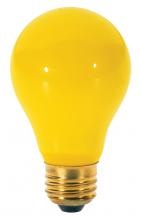  S3938 - 60 Watt A19 Incandescent; Yellow; 2000 Average rated hours; Medium base; 130 Volt; 2/Pack