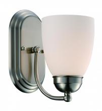  3501-1 BN - Clayton Reversible Mount, Armed Wall Sconce, with Glass Bell Shade