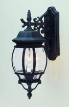  4054 BK - Francisco 3-Light Outdoor Beveled Glass Armed Wall Lantern