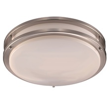  LED-10262 BN - Barnes Collection Round LED, Acrylic and Metal, Flush Mount Indoor Ceiling Light