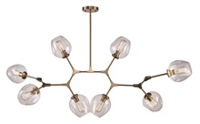  PND-2093 AG - Quantum 55.75-In. 8-Light, 8-Shade Indoor Pendant