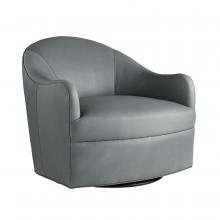  8142 - Delfino Chair Anchor Grey Leather Swivel