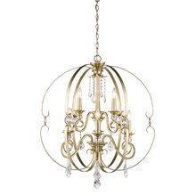  1323-9 WG - Ella 2 Tier - 9 Light Chandelier in White Gold