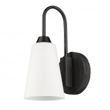  1830-1W BLK-OP - Neela 1 Light Wall Sconce in Matte Black with Opal Glass Shade