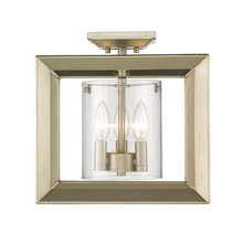  2073-SF12 WG-CLR - Smyth Semi-Flush (Low Profile) in White Gold with Clear Glass