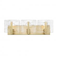  3164-BA3 BCB-HWG - Aenon BCB 3 Light Bath Vanity in Brushed Champagne Bronze with Hammered Water Glass Shade