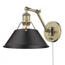  3306-A1W AB-BLK - Orwell Articulating Wall Sconce in Aged Brass with Matte Black