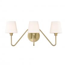  3690-BA3 BCB-OP - Kennedy BCB 3 Light Bath Vanity in Brushed Champagne Bronze with Opal Shade