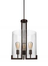 5126003-710 - Dawes transitional 3-light indoor dimmable ceiling pendant hanging chandelier pendant light in bronz