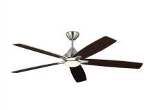  5LWDSM60BSD - Lowden 60" Dimmable Indoor/Outdoor Integrated LED Brushed Steel Ceiling Fan with Light Kit
