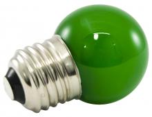  PG40F-E26-GR - PREM LED G40 LAMP,FROSTED GLASS,1.2W,120V,E26, GREEN , 1 case