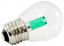  PG45-E26-GR - 1 case PREM LED G45 LAMP,TRANSPARENT GLASS,1.4W,120V,E26, GREEN
