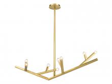  HF8888-BB - The Oaks Collection Brushed Brass Linear 8 Light Fixture