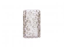  HF1705-PN - Ventura Blvd. Collection Collection Polish Nickel Oval Pattern / White Slik Shade Wall Sconce